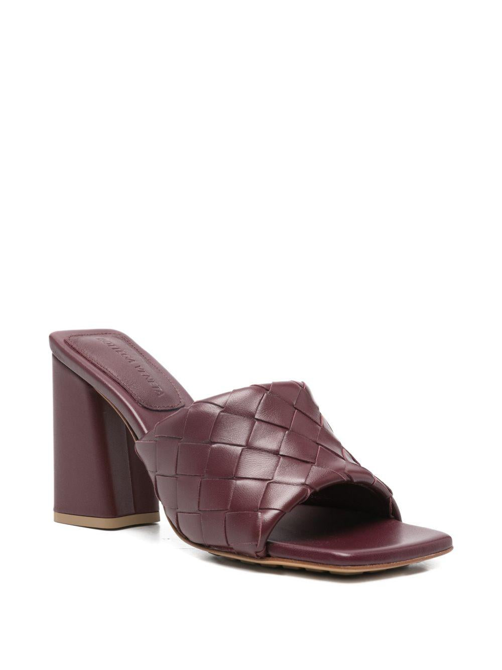 Bottega Veneta Leather Strappy Sandals Brown Women’s