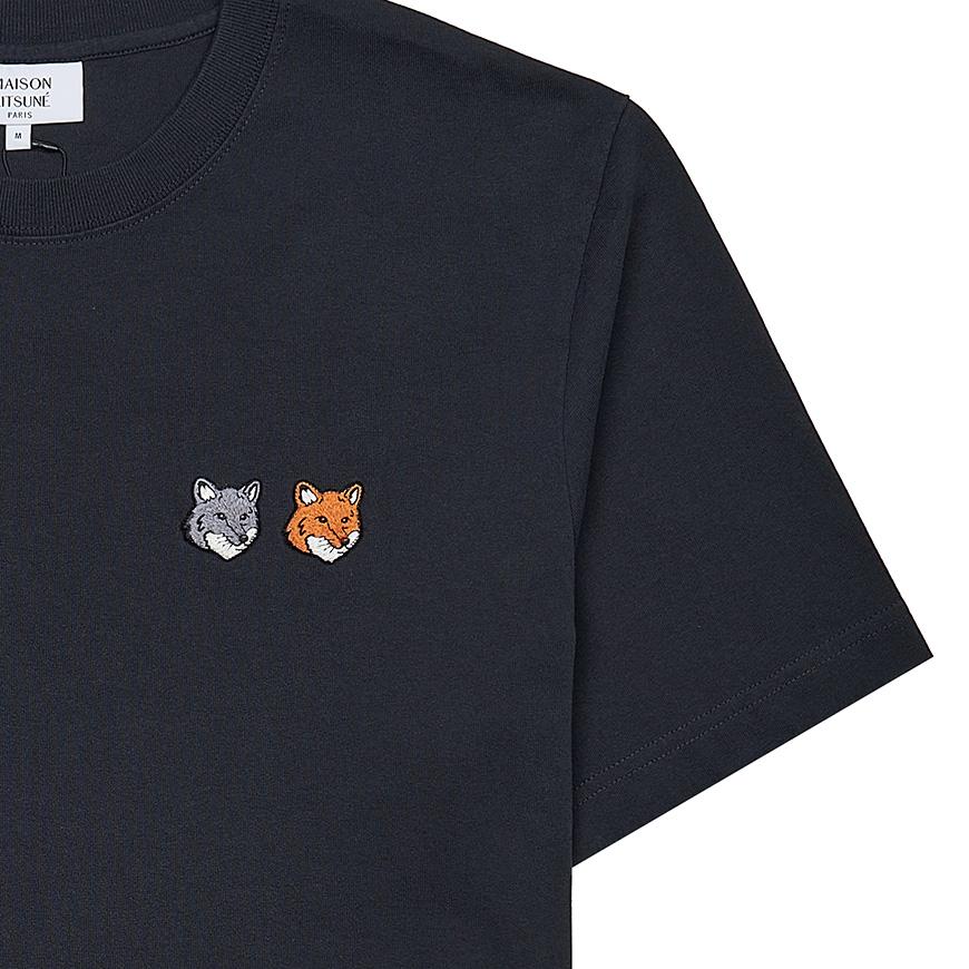Maison Kitsune Double Bold Fox Logo T-Shirt Men’s White Cotton