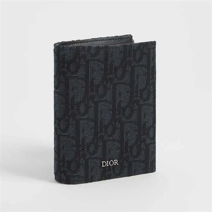 DIOR Men’s Bifold Wallet Black Leather