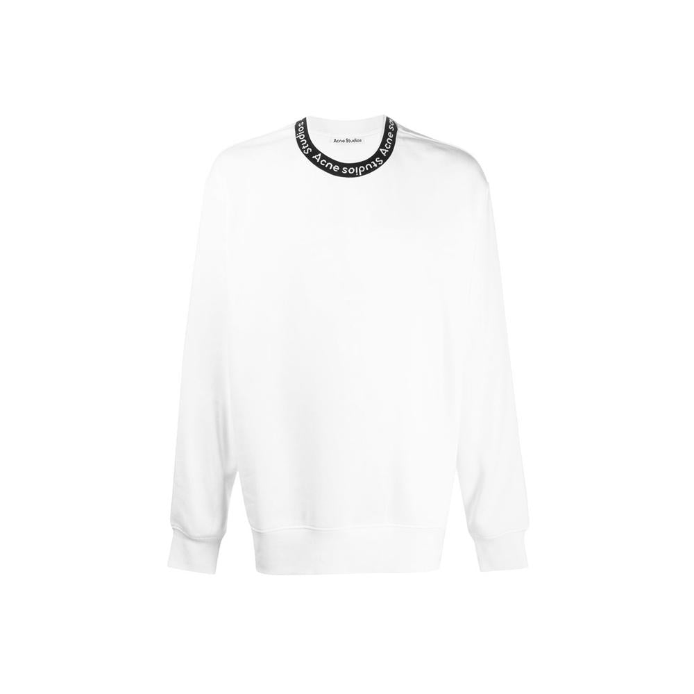 Acne Studios 15th Anniversary Logo Fleece Crewneck Sweatshirt White