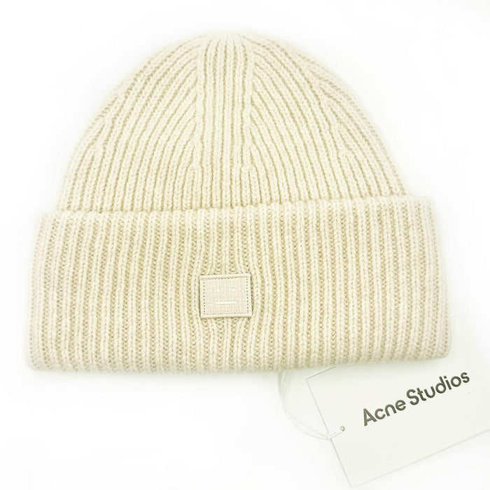 Acne Studios Small Face Logo Beanie Oatmeal Melange Unisex C40270
