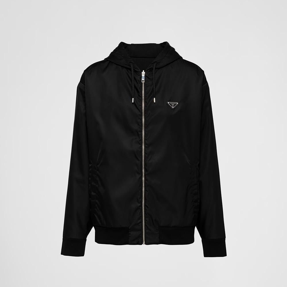 PRADA Reversible Cotton Fleece and Re-Nylon Hooded Jacket for Men