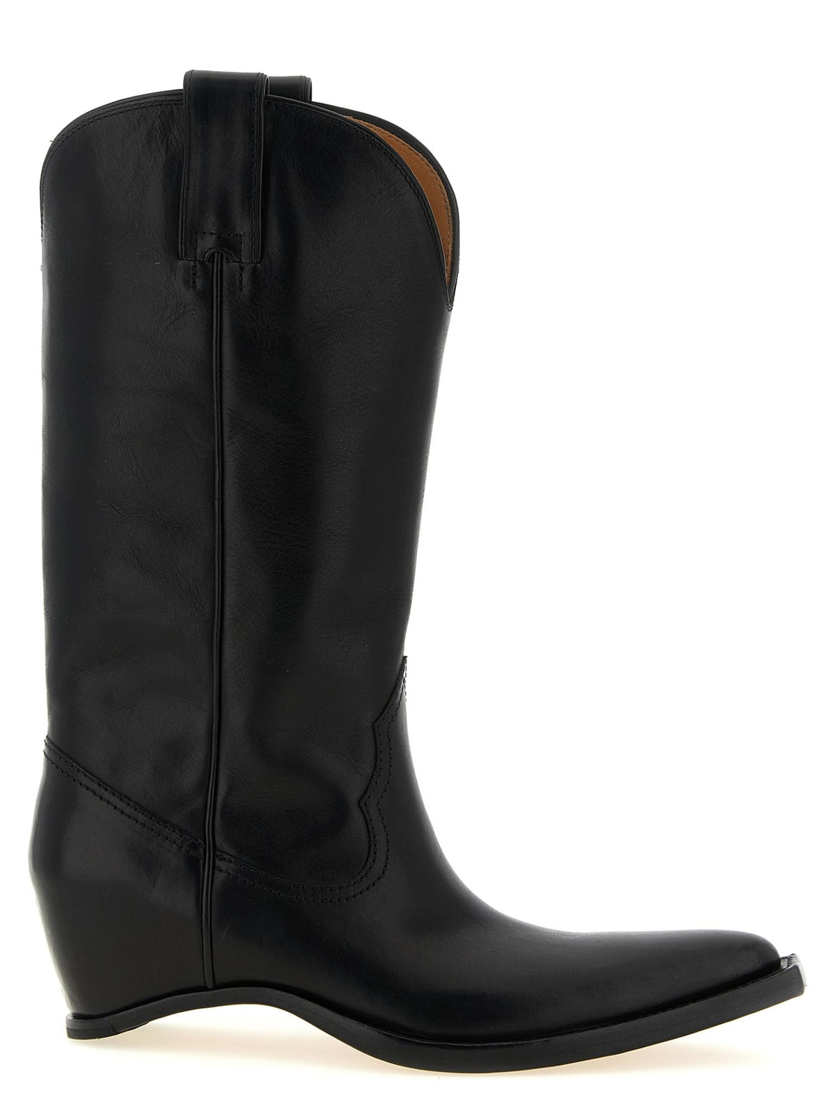Maison Margiela Black Leather Knee-High Boots
