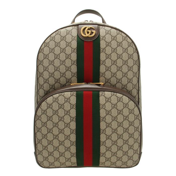 GUCCI Ophidia GG Supreme Canvas Backpack Brown Beige