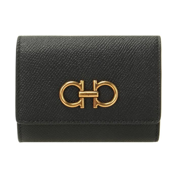 Ferragamo Gancini Trifold Leather Wallet for Women