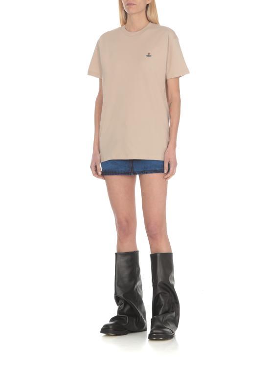 Vivienne Westwood Classic ORB Logo T-Shirt Birch Ivory Cotton