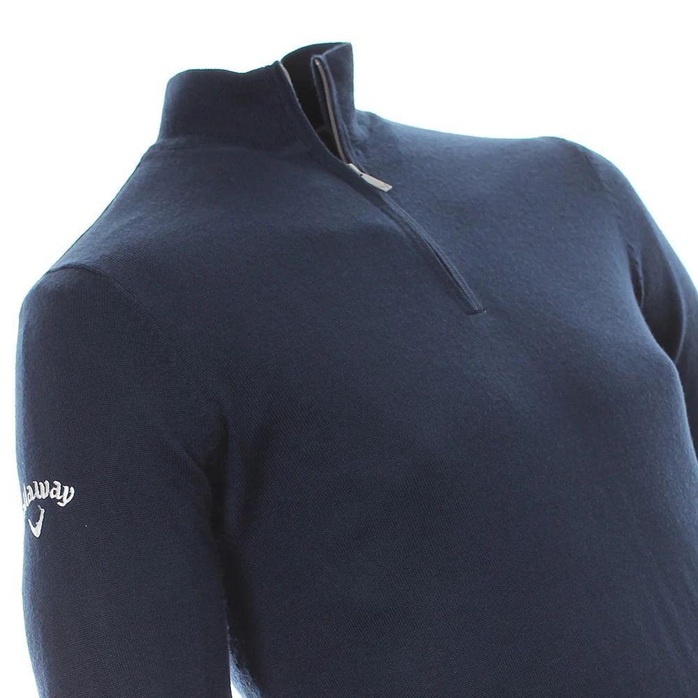 Callaway Men’s Golf Quarter-Zip Navy Knit Sweater
