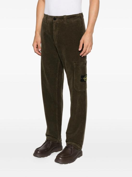 STONE ISLAND Military Green Straight Classic Pants K2S153100039 S0212 V0054