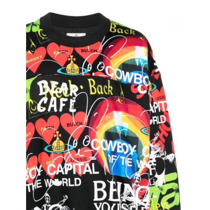 Vivienne Westwood Fresh Logo Sweatshirt Men’s Black Cotton