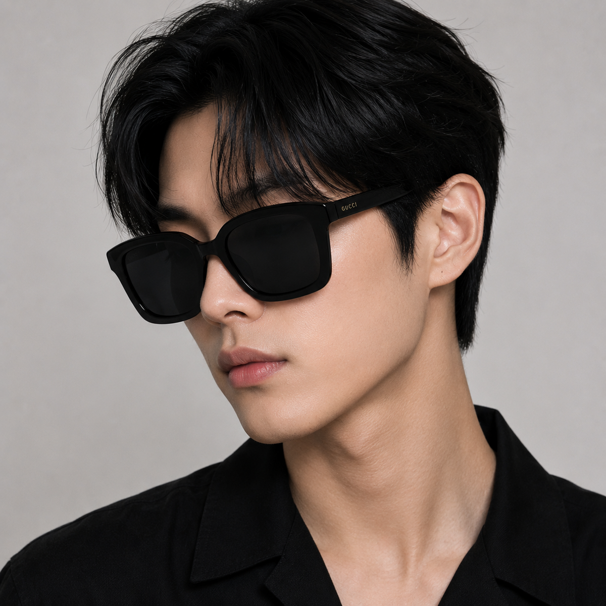 GUCCI Black Acetate Asian Fit Unisex Sunglasses GG1582SK 001