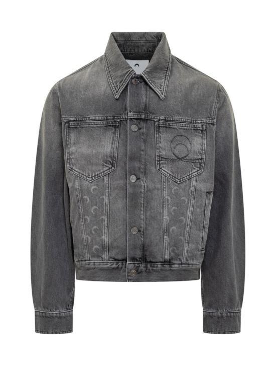 Marine Serre Dark Grey Denim Jacket MJA063 BCDEN 0006