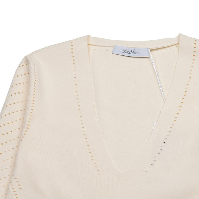 Max Mara Women’s Wool Blend Crewneck Sweater NADAR Beige