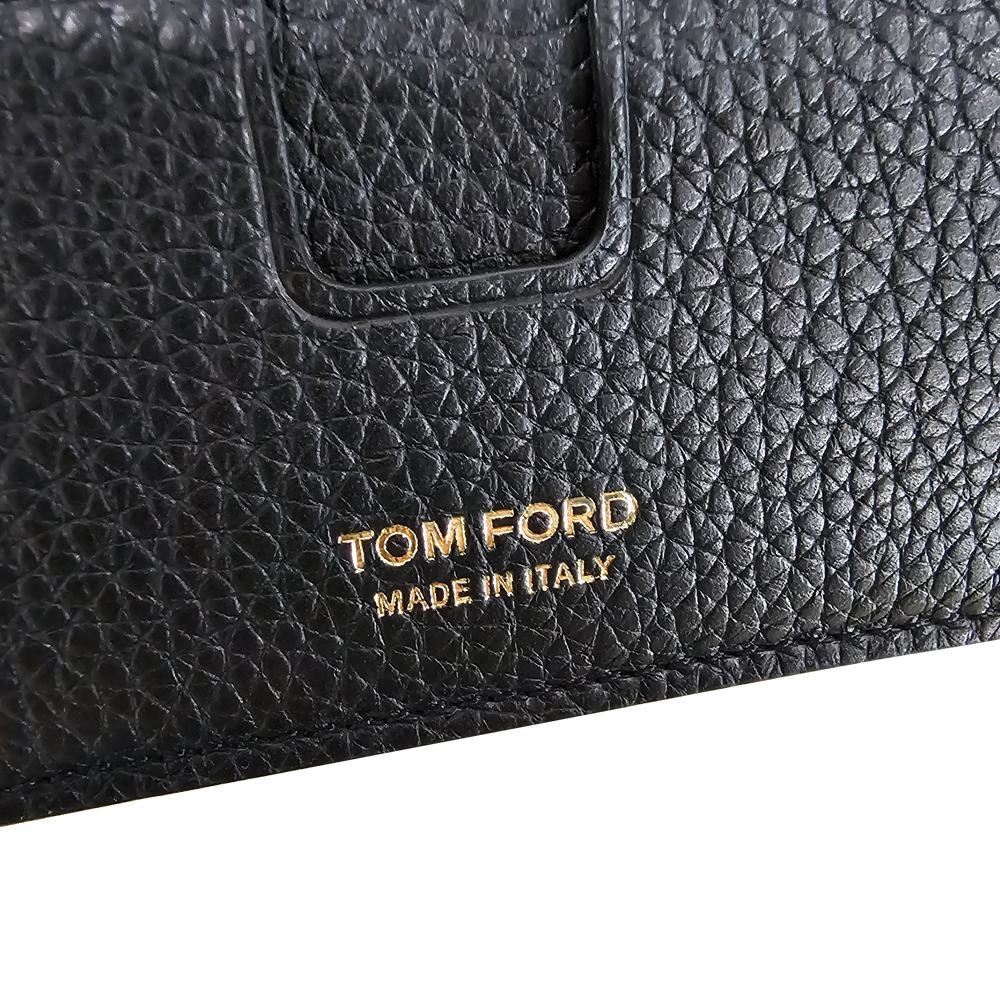 TOM FORD Logo Leather Card Holder Wallet