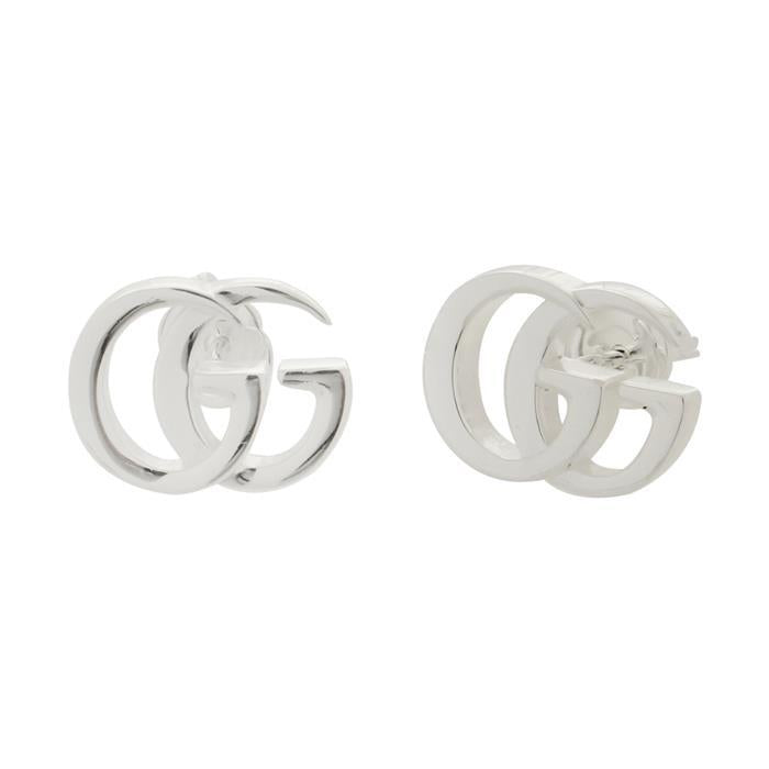 GUCCI GG Marmont Stud Earrings Gold-Tone Jewelry