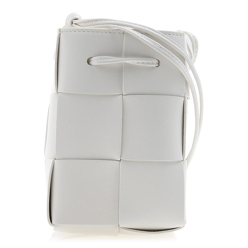 Bottega Veneta Cassette Mini Bucket Crossbody Bag Black Leather