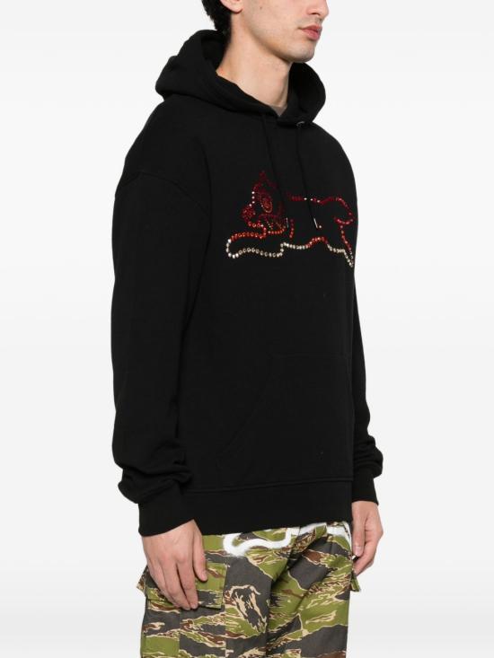 ICECREAM Logo Print Hooded Sweatshirt for Women IC25488 BLACK DOM
