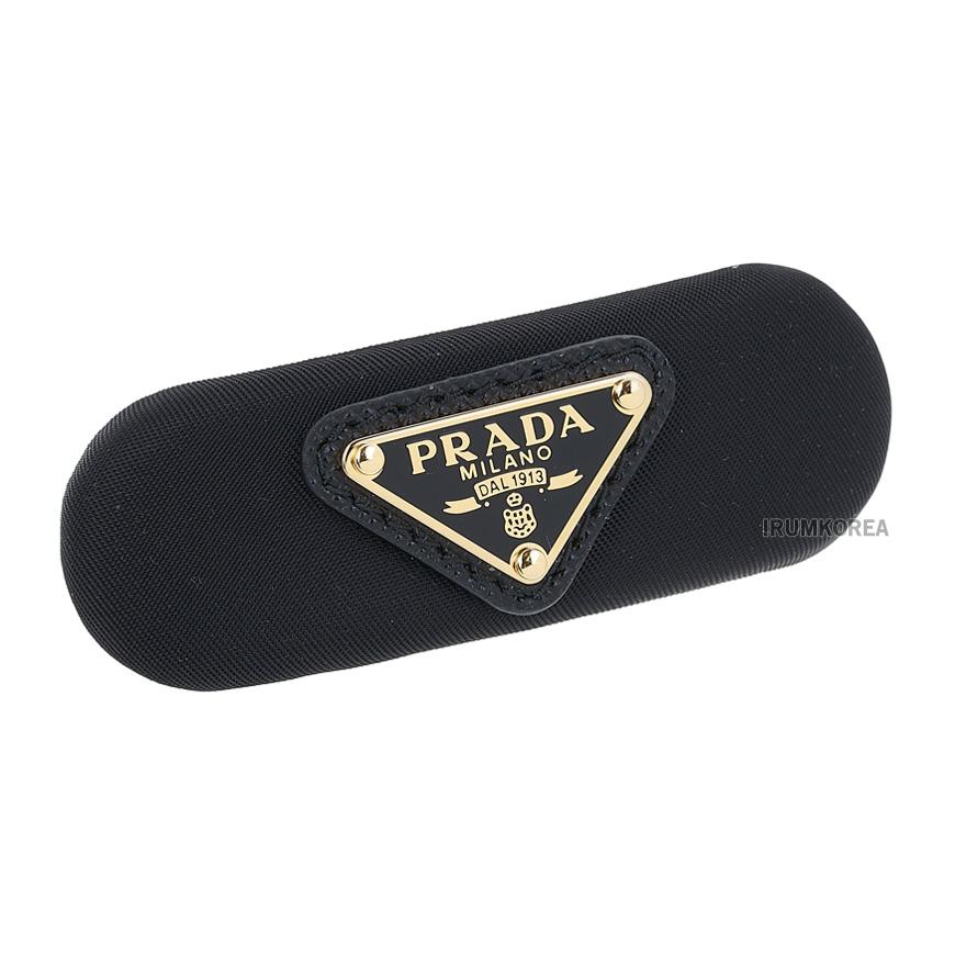 PRADA Re-Nylon Hair Clip Women Brown Hair Accessory