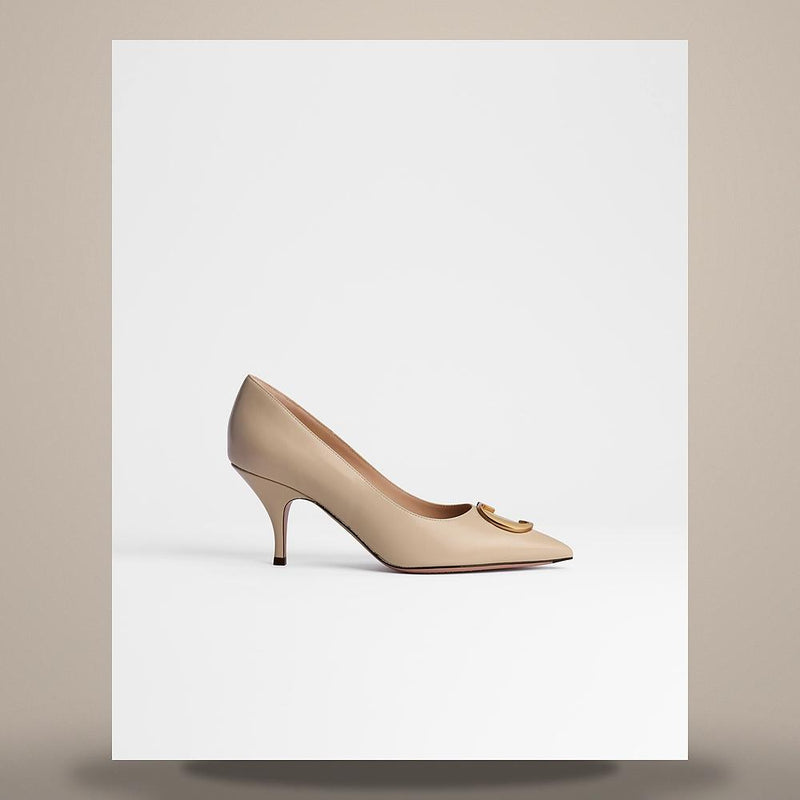 DIOR Trench Lambskin Dior Initial Pumps Women’s Slingback Heels KDV605LAB S23T