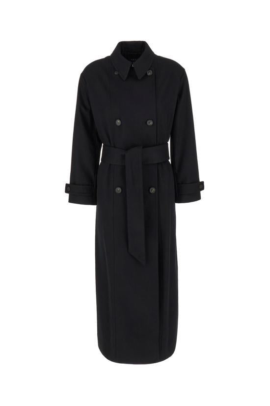 A.P.C. Beige Cotton Trench Coat COGVZF01521LZZ BLACK DOM