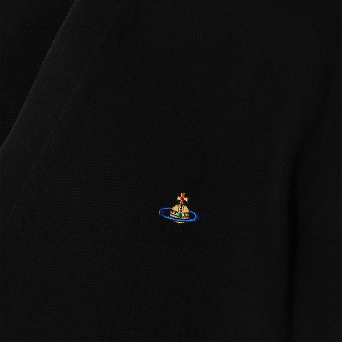 Vivienne Westwood ORB Logo Embroidered Alex Cardigan Black