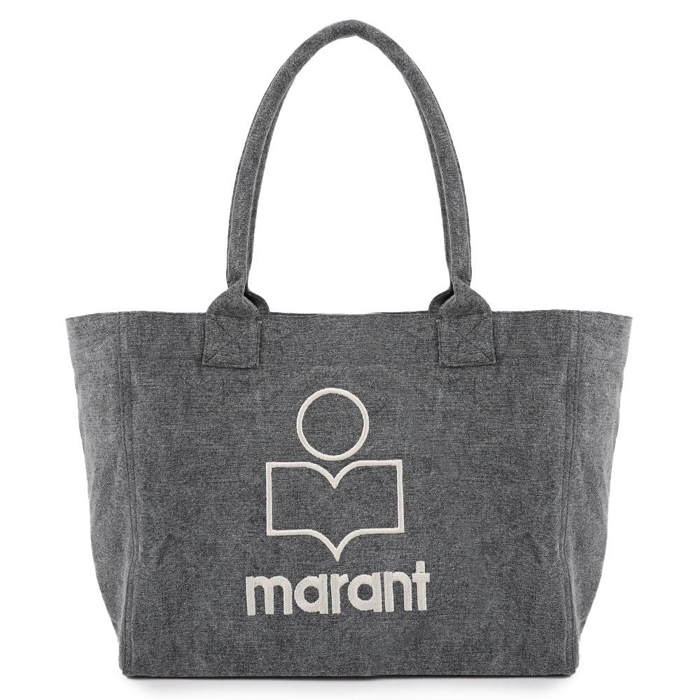 Isabel Marant Yenky Zip Tote Bag Black Canvas Unisex