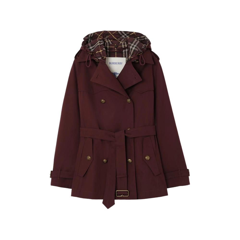 BURBERRY Beige Cotton Double-Breasted Belted Trench Coat