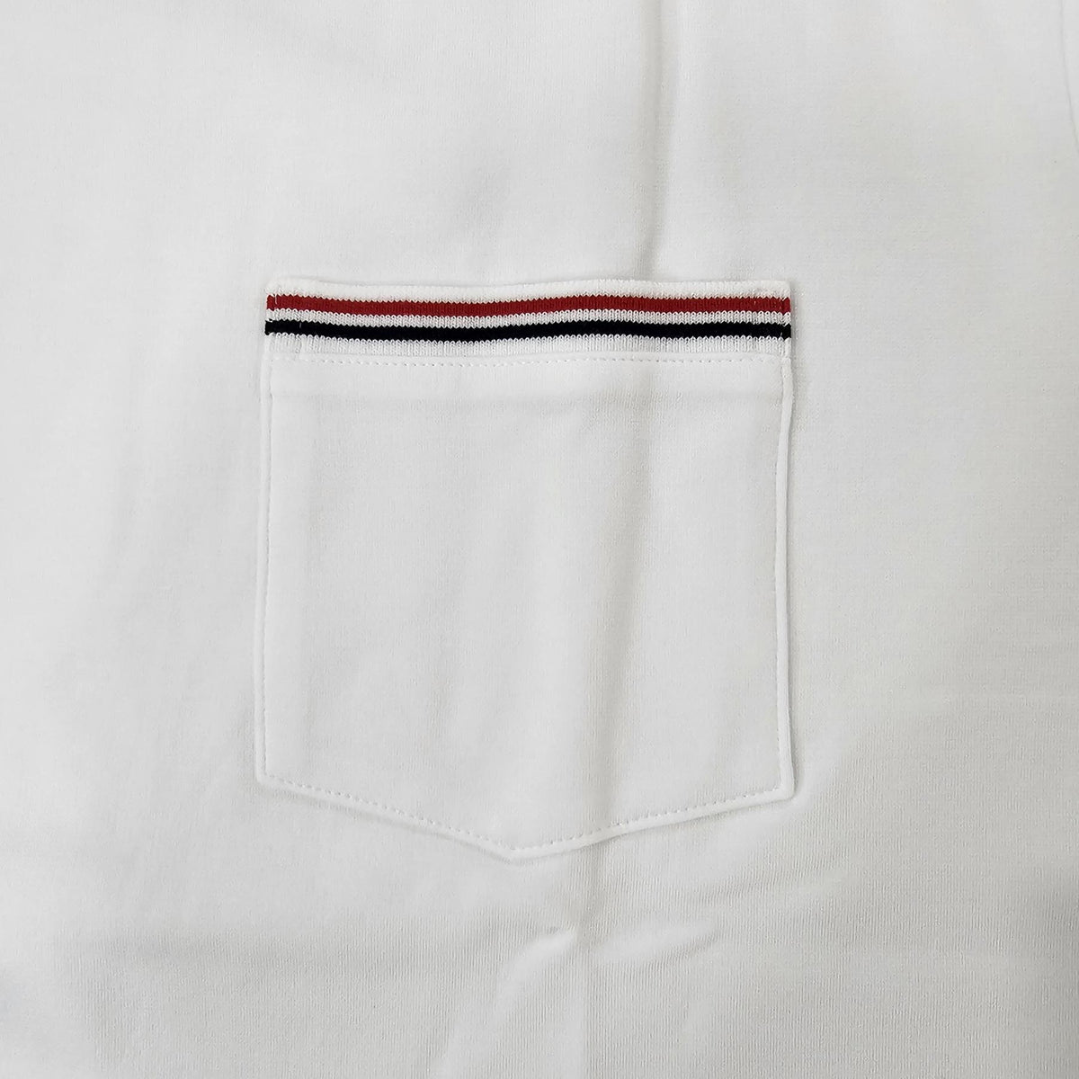 THOM BROWNE Oversized Milano Cotton Pocket T-Shirt White Men