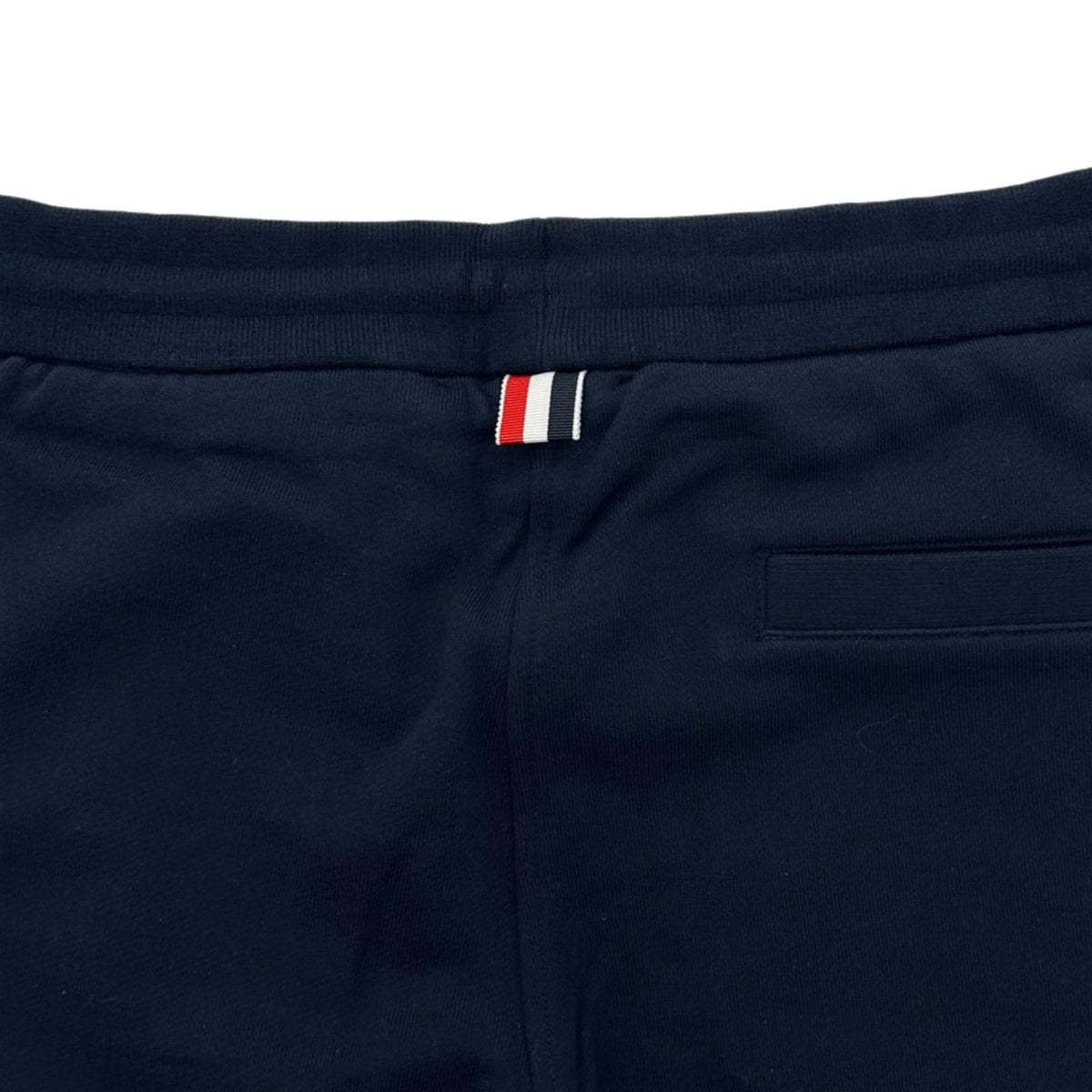 THOM BROWNE Striped Armband Fleece Sweat Shorts Navy Men’s