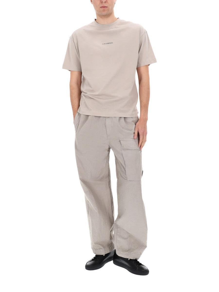 CP Company Olive Cotton Cargo Pants for Men