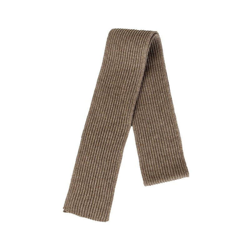 ANDERSEN-ANDERSEN Ribbed Wool Scarf Natural Taupe Men’s