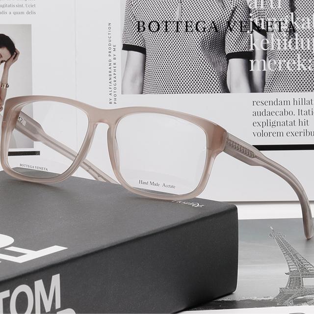 Bottega Veneta Black Square Acetate Eyeglass Frames Unisex BV177 LTF