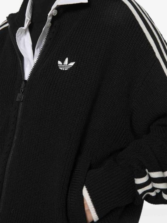 Adidas Black Chalk White Outerwear Jacket