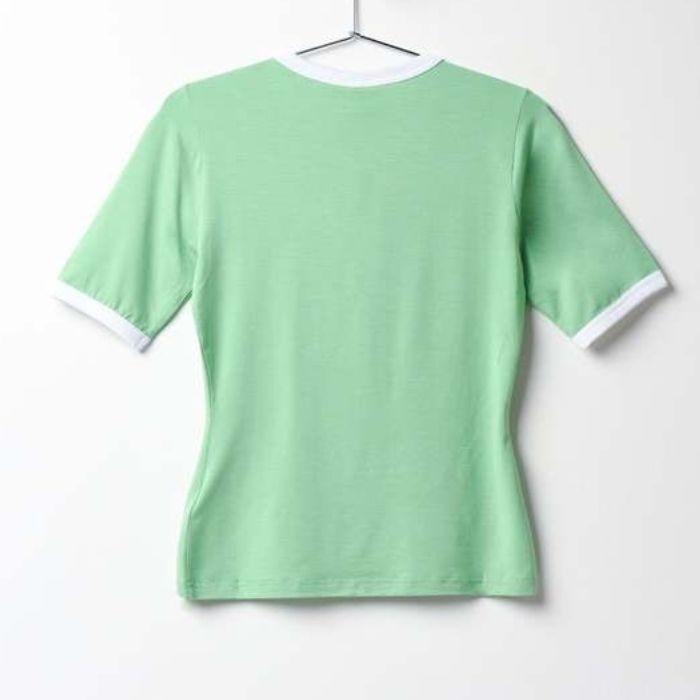 GANNI Slim Fit Logo Green Short Sleeve T-Shirt