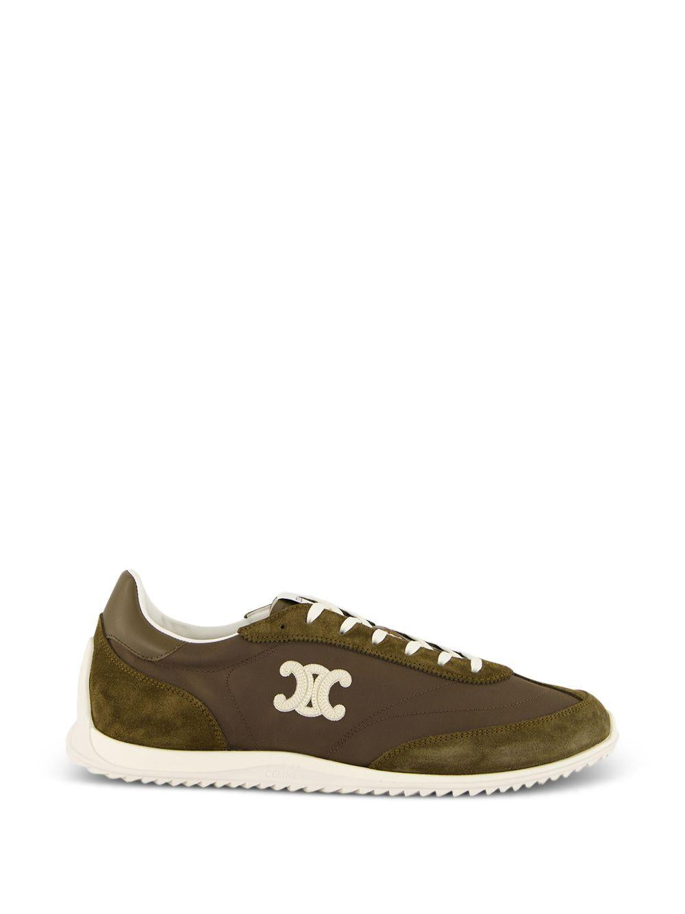 CELINE White Leather Low-Top Sneakers for Men
