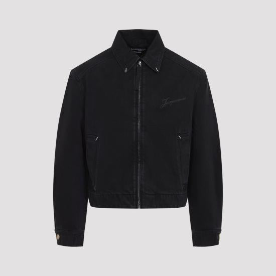 JACQUEMUS Black Denim Jacket