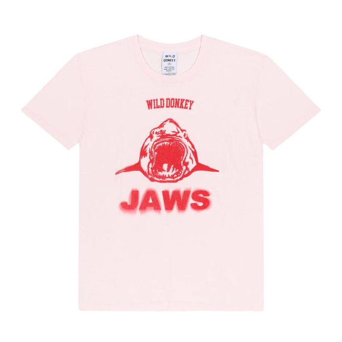 Wild Donkey Light Pink Dyed Graphic Short Sleeve T-Shirt