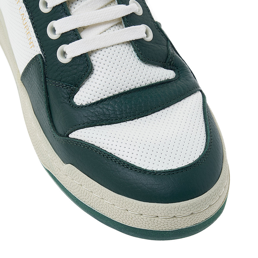 Saint Laurent Women's Perforated Leather Mid-Top Sneakers 610619 AAAS4 8513 1