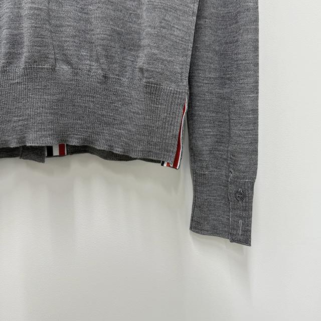 THOM BROWNE Women’s 4-Bar Armband Wool Cardigan Gray