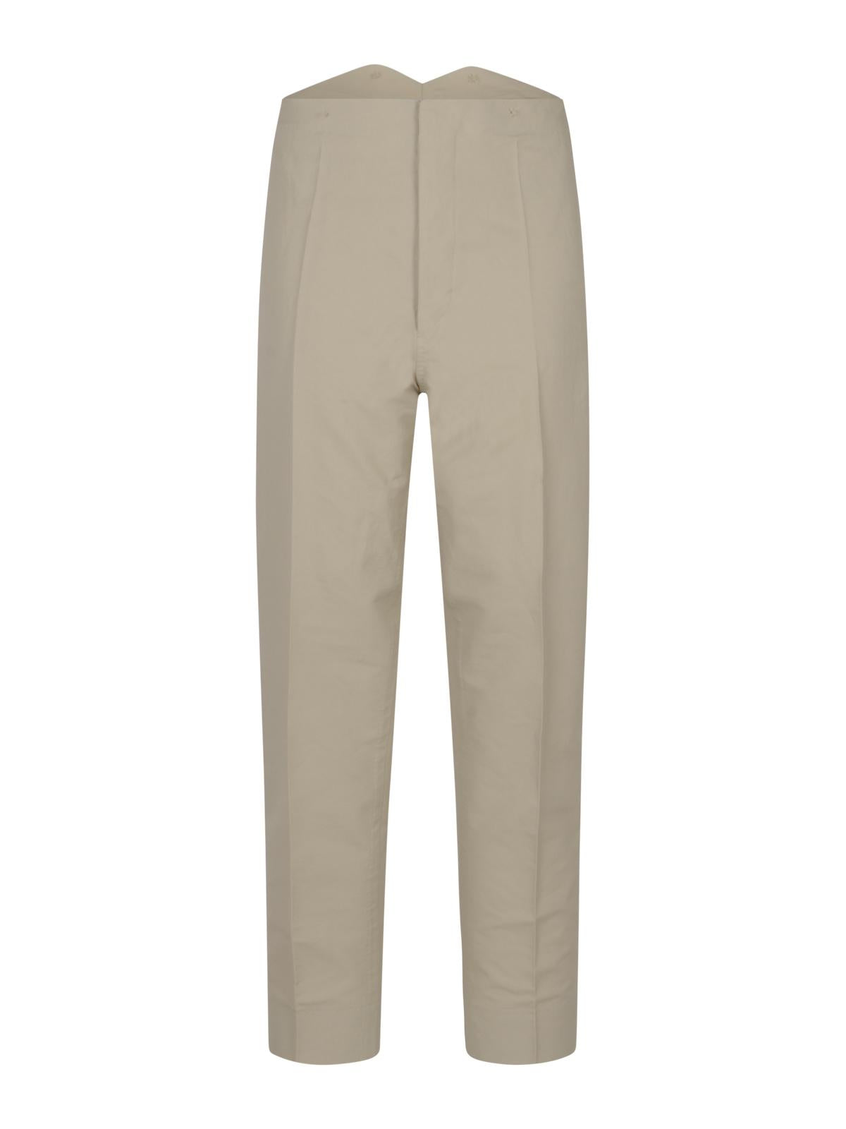 Maison Margiela Black Wool Trousers Men's Suit Pants