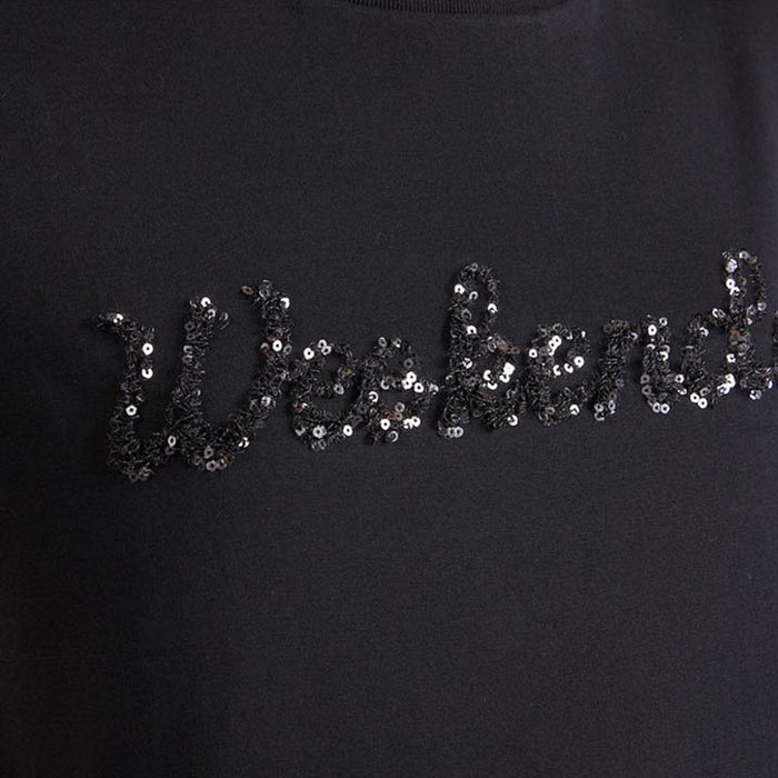 Max Mara Sequin Logo VELLO T-Shirt 2515971051 004