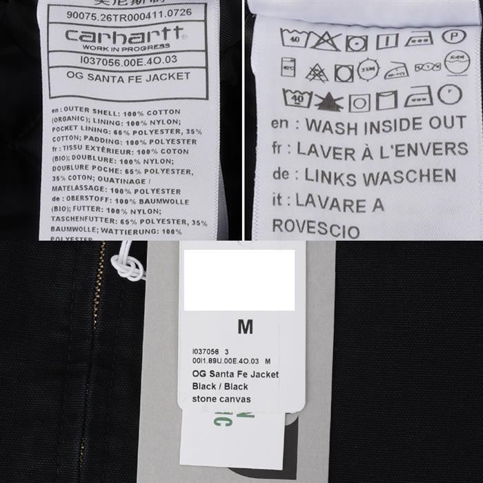 Carhartt OG Santa Fe Jacket Black Mens Workwear Cotton Canvas