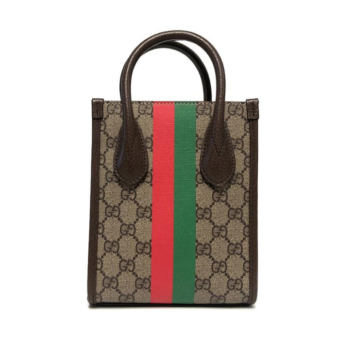 GUCCI Tiger GG Mini Tote Bag Brown Shoulder Bag 671623