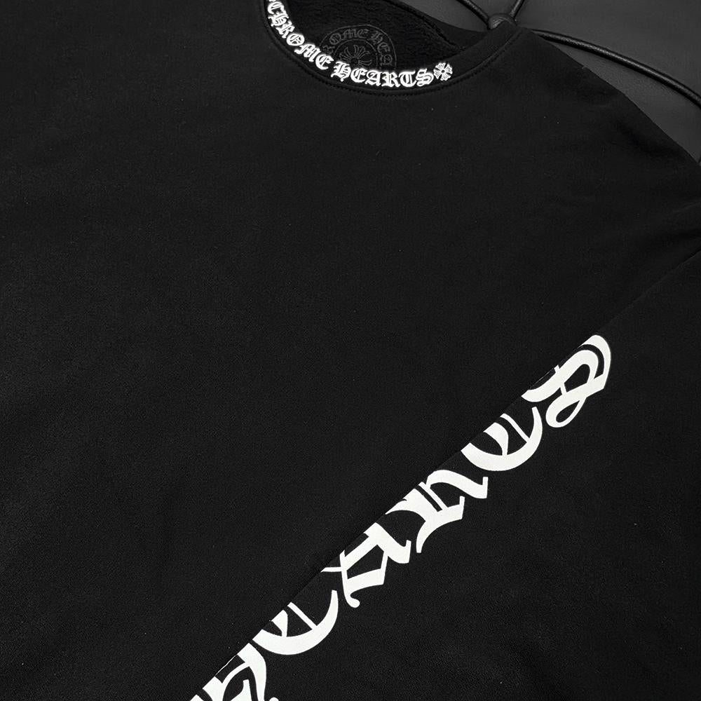 Chrome Hearts Black Crewneck Logo Sweatshirt Unisex