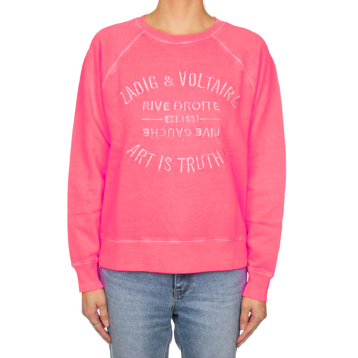 Zadig&Voltaire Women's Logo Embroidered Crewneck Sweatshirt JWSS00481