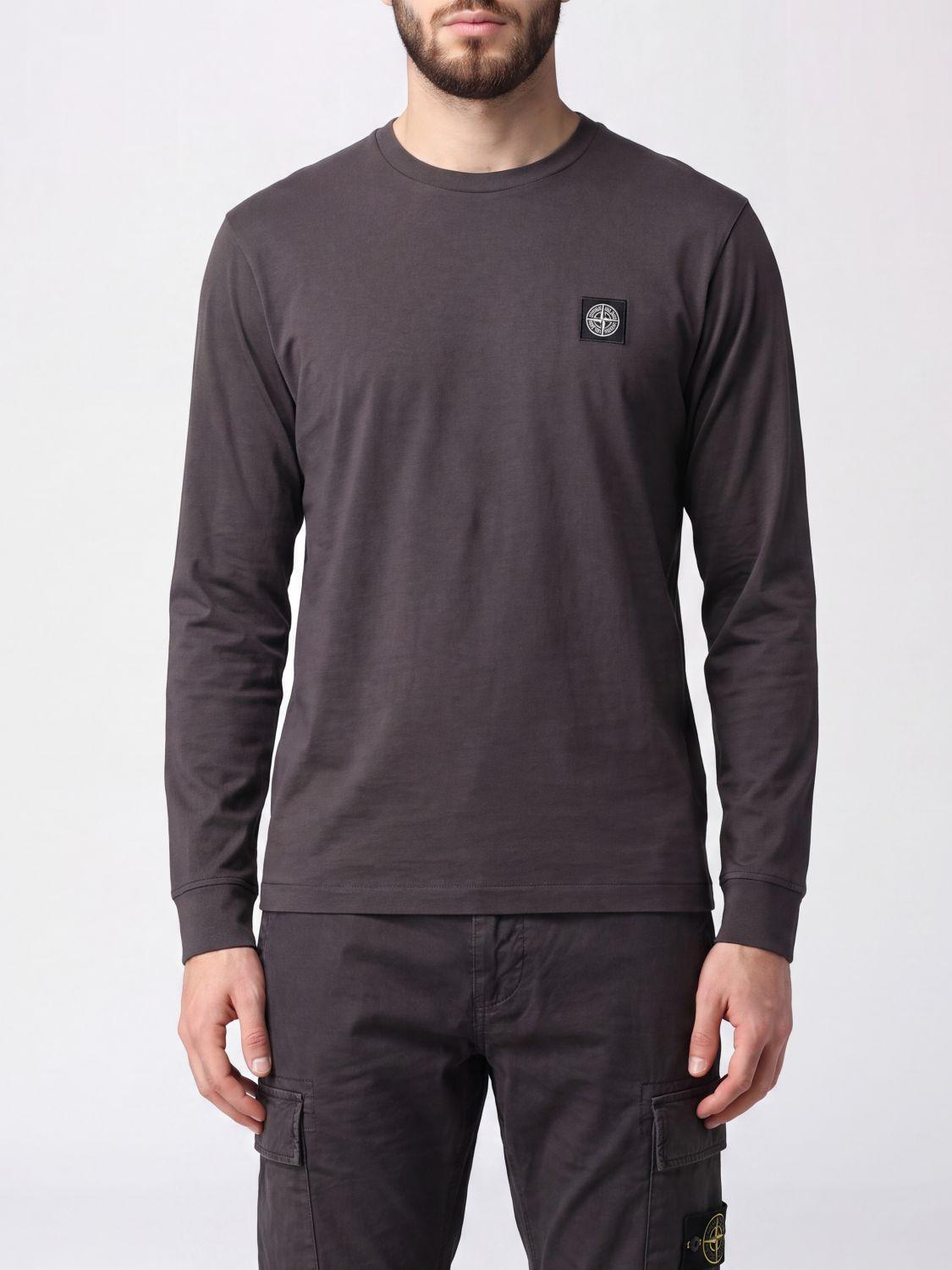 STONE ISLAND Cotton Long Sleeve Shirt Navy