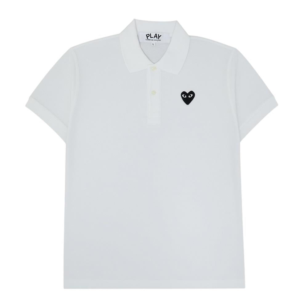 Comme des Garcons Black Logo Patch Men’s Short Sleeve Polo Shirt