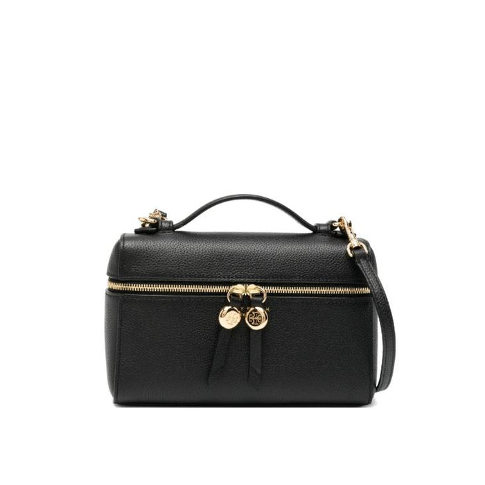 Tory Burch Romy Slim Top Handle Crossbody Bag Black Leather