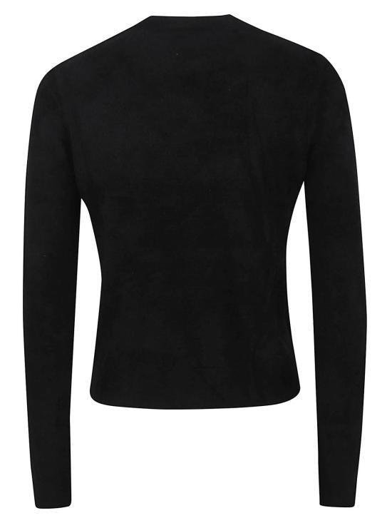 DIESEL Logo Embroidered Round Neck Knit Top Black A194840IKBZ9XX DOM