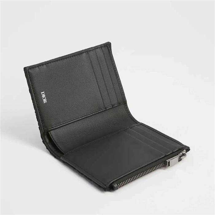 DIOR Men’s Bifold Wallet Black Leather