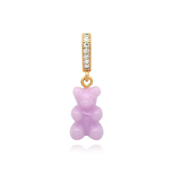 CRYSTAL HAZE Lavender Pave Nostalgia Bear Connector Women’s Charm